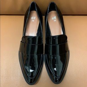 Black Paten Leather Loafers
